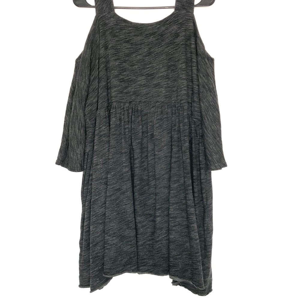 Free People One Body Cold Shoulder Gray Dress - Picture 2 of 12